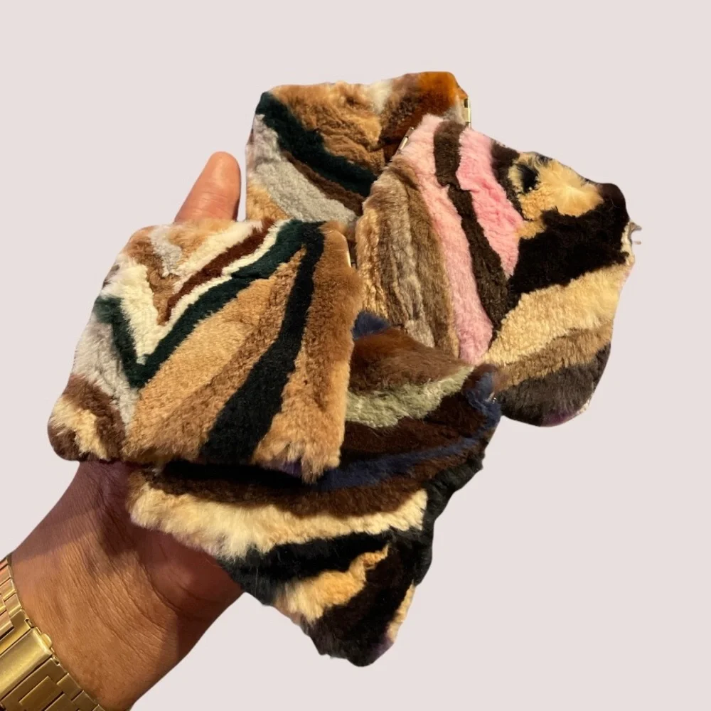 Mink Fur Coin Pouch - Picture 1 of 2